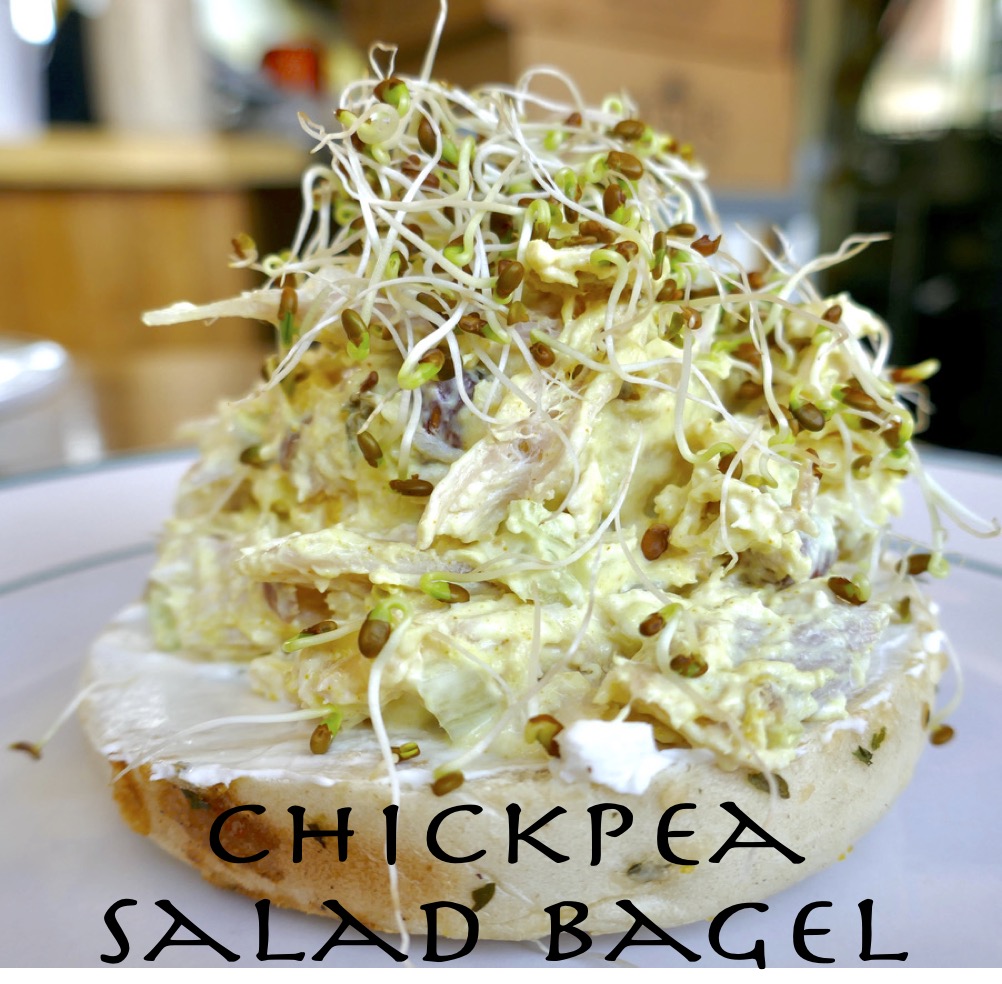 Chickpea Salad Bagel
